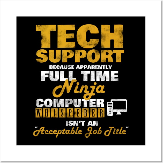 Tech Support Computer Whisperer Funny Wall Art by NerdShizzle